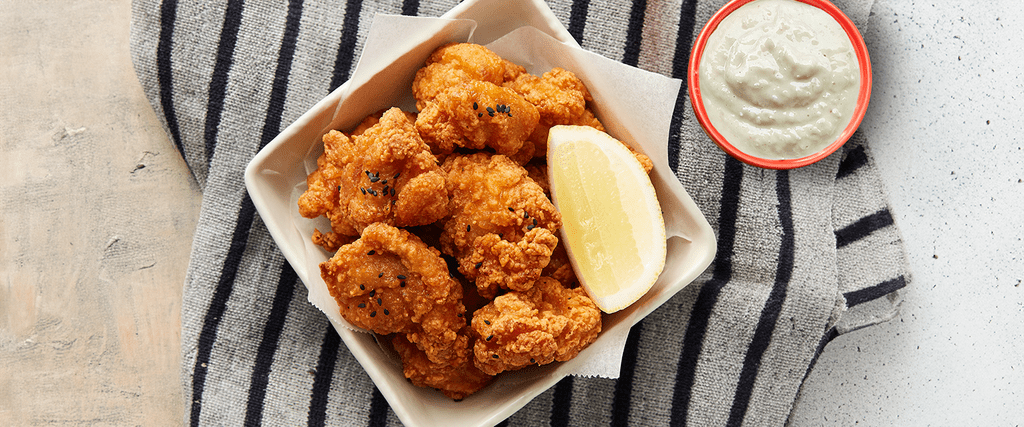 Chicken Karaage with Sesame Yuzu Dressing